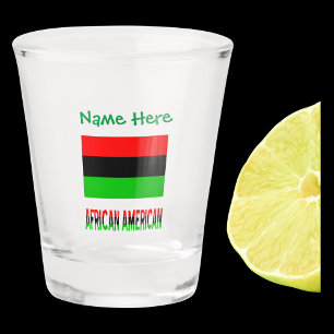 Copo De Shot Bandeira da Diáspora Afro-Americana Verde Personal