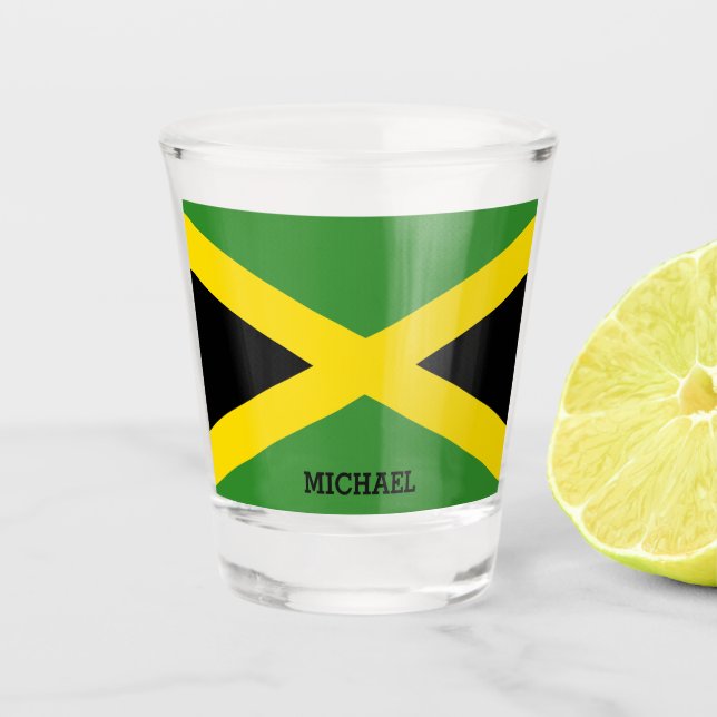 Copo De Shot Bandeira da Jamaica (Frente)