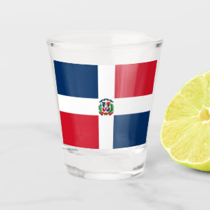 Copo De Shot Bandeira da República Dominicana