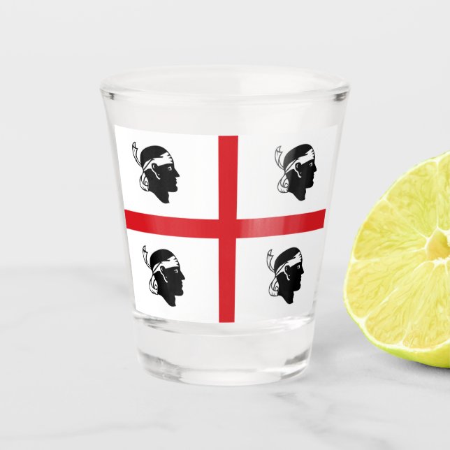 Copo De Shot Bandeira da Sardenha (Itália) (Frente)