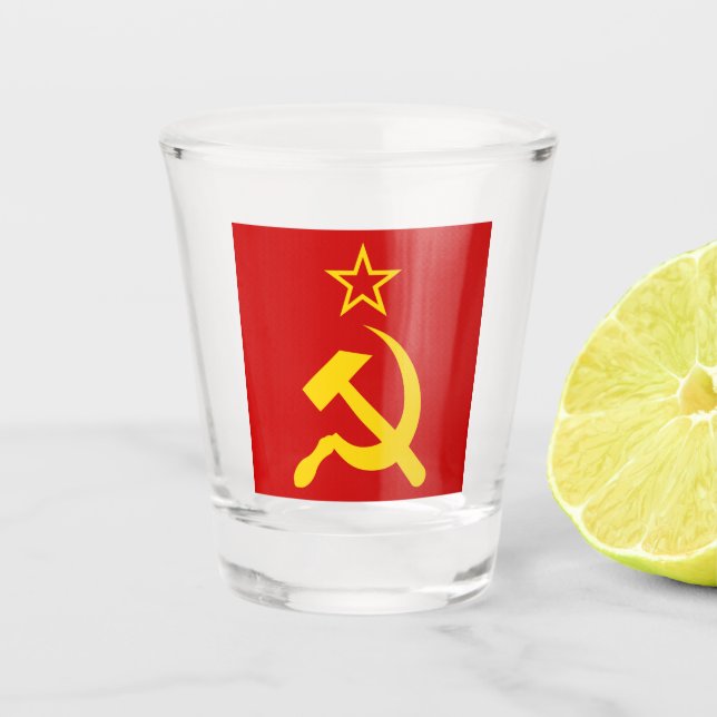 Copo De Shot Bandeira da URSS - Bandeira da União Soviética (Frente)
