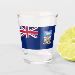 Copo De Shot Bandeira das Ilhas Falkland (Território Britânico)