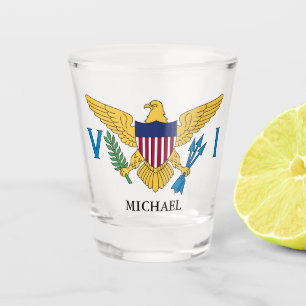 Copo De Shot Bandeira das Ilhas Virgens dos EUA