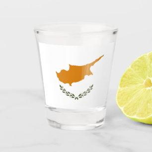 Copo De Shot Bandeira de Chipre