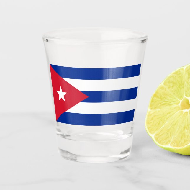 Copo De Shot Bandeira de Cuba (Frente)