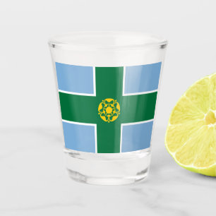Copo De Shot Bandeira de Derbyshire (Condado de England, Reino