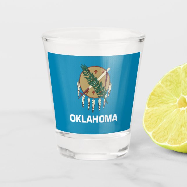 Copo De Shot bandeira de Oklahoma (Frente)