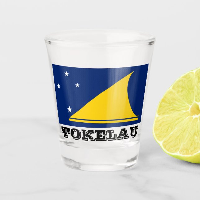 Copo De Shot Bandeira de Tokelau Shot Glass (Frente)