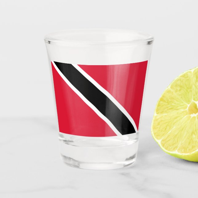 Copo De Shot Bandeira de Trinidad e Tobago (Frente)