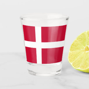 Copo De Shot Bandeira dinamarquesa Patriótico