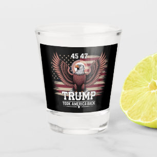 Copo De Shot Bandeira do 45º 47º Presidente Trump 2025 Águia Am