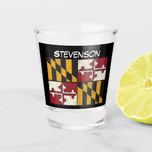 Copo De Shot Bandeira do Estado de Maryland 