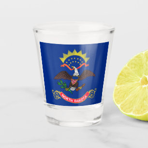 Copo De Shot Bandeira do Estado do Dakota do Norte (Dacotan do