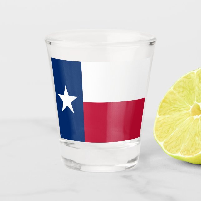 Copo De Shot Bandeira do Estado do Texas (Texas) (Frente)
