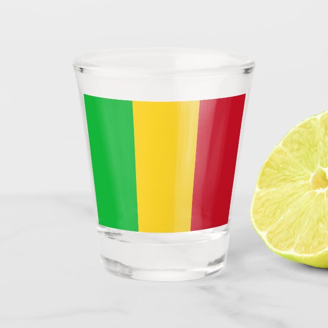 Copo De Shot Bandeira do Mali (Frente)