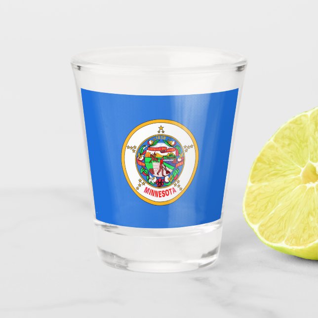 Copo De Shot bandeira do Minnesota (Frente)
