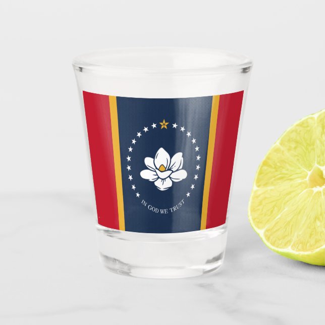 Copo De Shot bandeira do Mississippi (Frente)