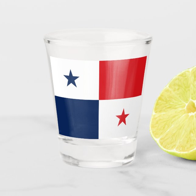 Copo De Shot Bandeira do Panamá (Frente)