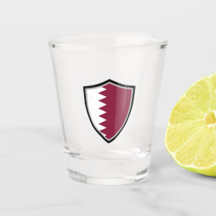 Copo De Shot bandeira do Qatar
