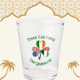 Copo De Shot Bandeira do Trevo da Irlanda dos Emirados Árabes U