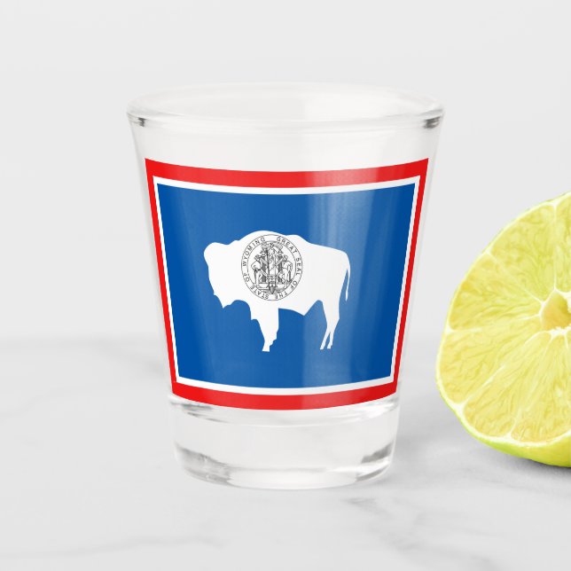 Copo De Shot Bandeira do Wyoming (Frente)