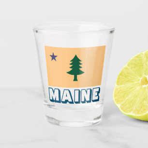 Copo De Shot Bandeira histórica do Maine (1901-1909)