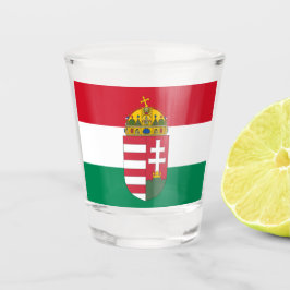 Copo De Shot Bandeira Húngara e Patrimônio Nacional Húngaro / E