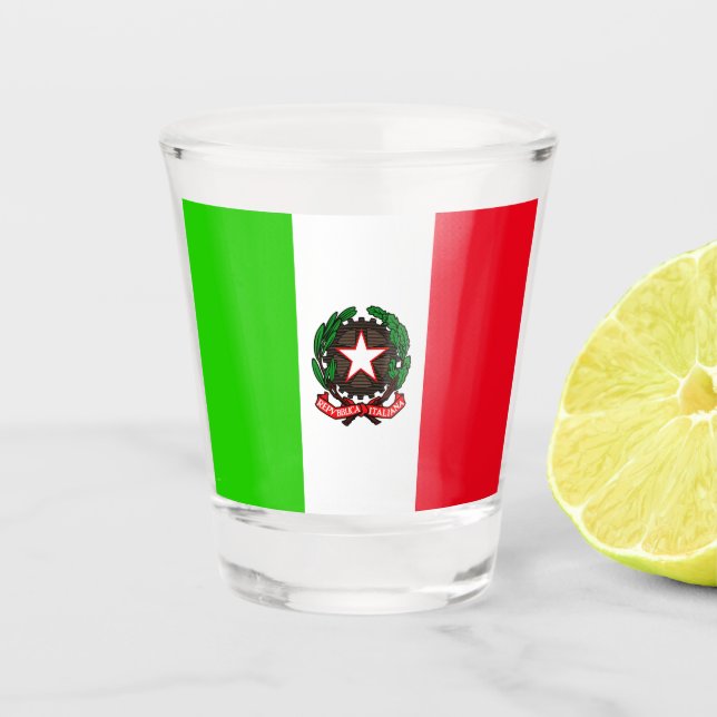 Copo De Shot Bandeira italiana (Frente)
