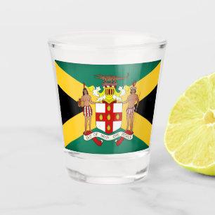 Copo De Shot Bandeira jamaicana/ Casaco de armas