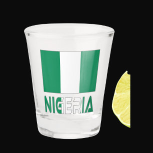 Copo De Shot Bandeira Nigeriana e Nigéria