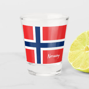 Copo De Shot Bandeira Norueguesa e Patrimônio Nacional da Noru