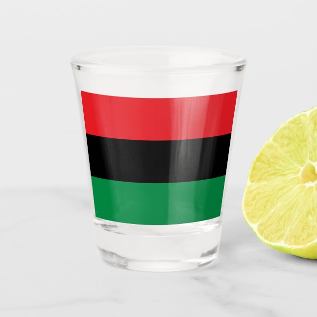 Copo De Shot Bandeira Pan-Africana (Frente)