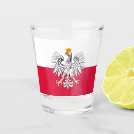 Copo De Shot Bandeira Polonesa e Águia Polônia patriota/esporte