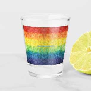 Copo De Shot Bandeira tie-dye da SlipperyJoe's arco-íris pressi