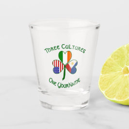 Copo De Shot Bandeiras Irlandesas Filipinas Americanas Trevo Pe