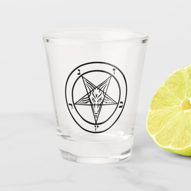 Copo De Shot Baphomet Pentagram Satanic Shot Glass (Frente)