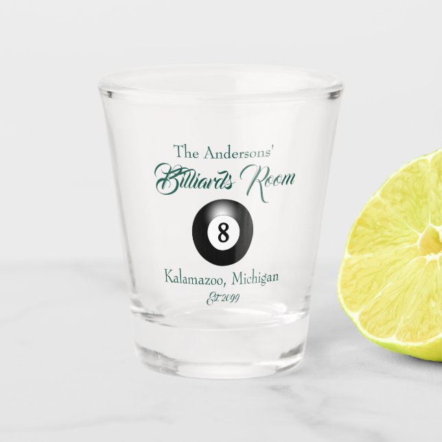 Copo De Shot Bar de Bolsas de Piscina para Bilhares Personalizá (Frente)