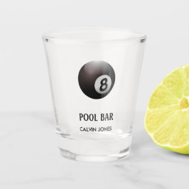 Copo De Shot Bar de piscina branco de oito bolas