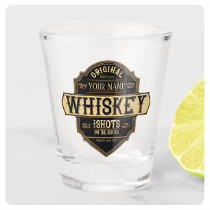 Copo De Shot Bar de Rótulos de Bebidas Alcoólicas Whiskey Perso
