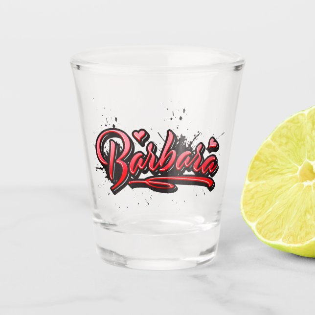 Copo De Shot Barbara Heart Splash Graffiti Schnapsglas (Frente)