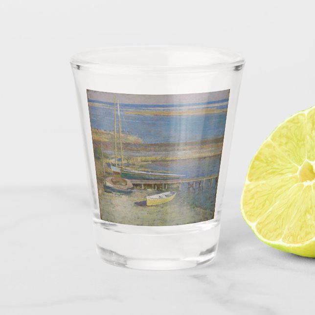 Copo De Shot Barcos com aterrissagem (Paisagem de Nova Inglater (Frente)