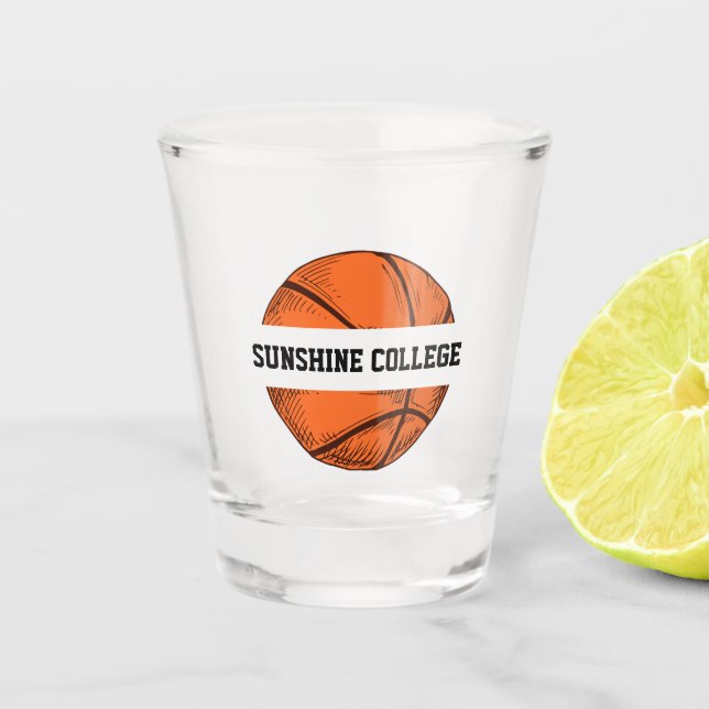 Copo De Shot Basquetebol Nome da Equipe Favorita (Frente)