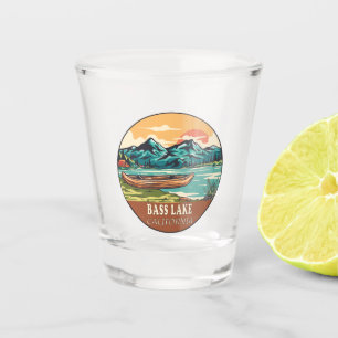 Copo De Shot Bass Lake California Barco Fish Emblem