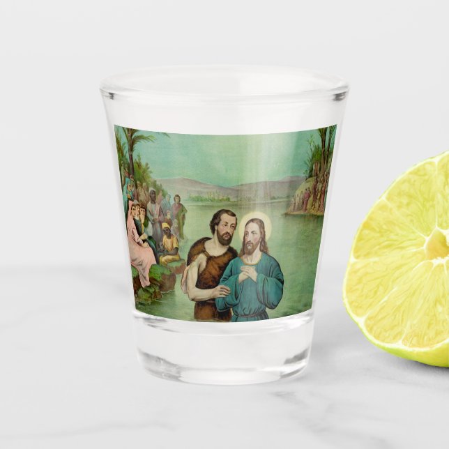 Copo De Shot Batismo de Jesus Cristo (Frente)