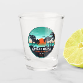 Copo De Shot Bavaro Beach Dominicana Retro Sunset Souvenir 60 a