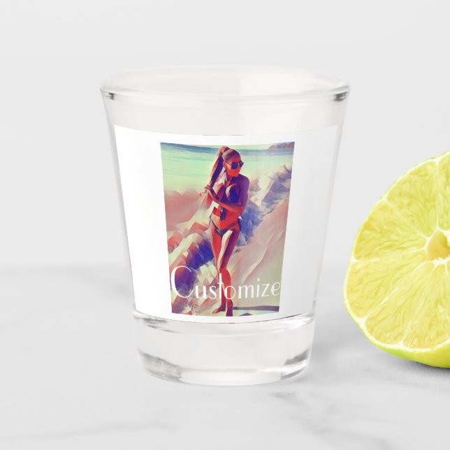 Copo De Shot Beach Girl Thunder_Cove (Frente)