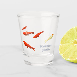 Copo De Shot Beba como um peixe dourado