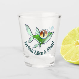 Copo De Shot BEBA COMO UM PEIXE por Jeff Willis Arte
