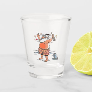 Copo De Shot Bebado Papai noel vidro de tiro transparente