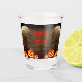 Copo De Shot Bebam Bruxas Cenário Assustador de Halloween Cemit